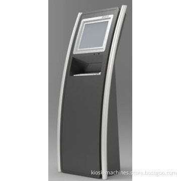 Touchscreen Information Kiosk Machines With Inlay Metal Keyboard And Mini Printer